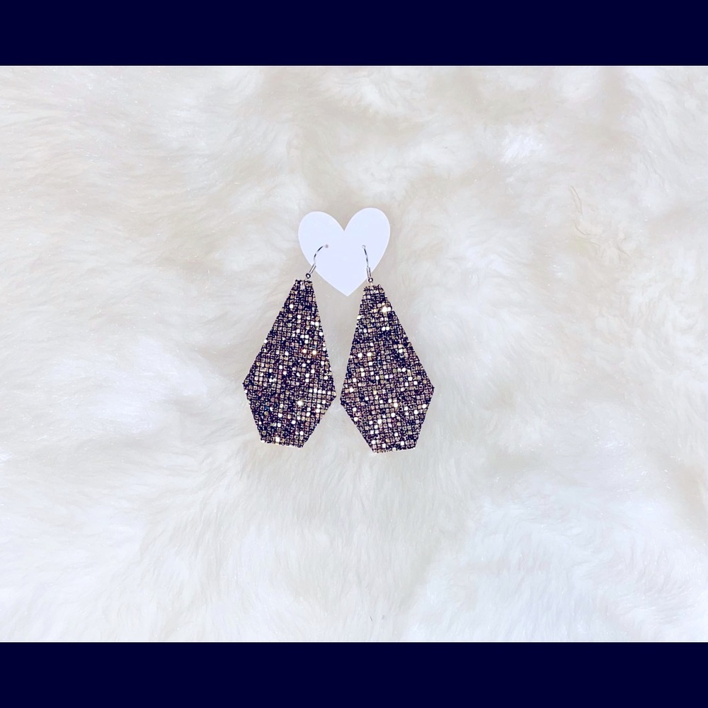 Faux leather earrings